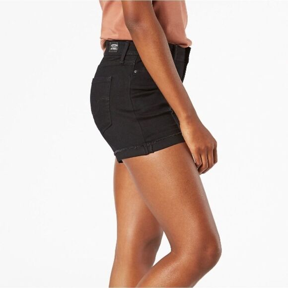 Signature by Levi Strauss & Co. Women's 4 Black Cuffed Short - Picture 3 of 5